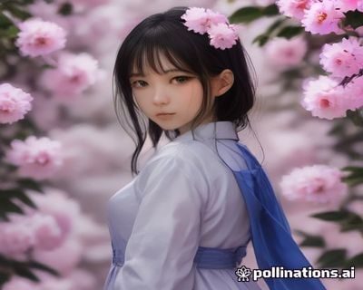火影忍者h同人中春野樱的粉发少女形象，医疗忍者白色制服，温柔与力量并存的二次创作风格